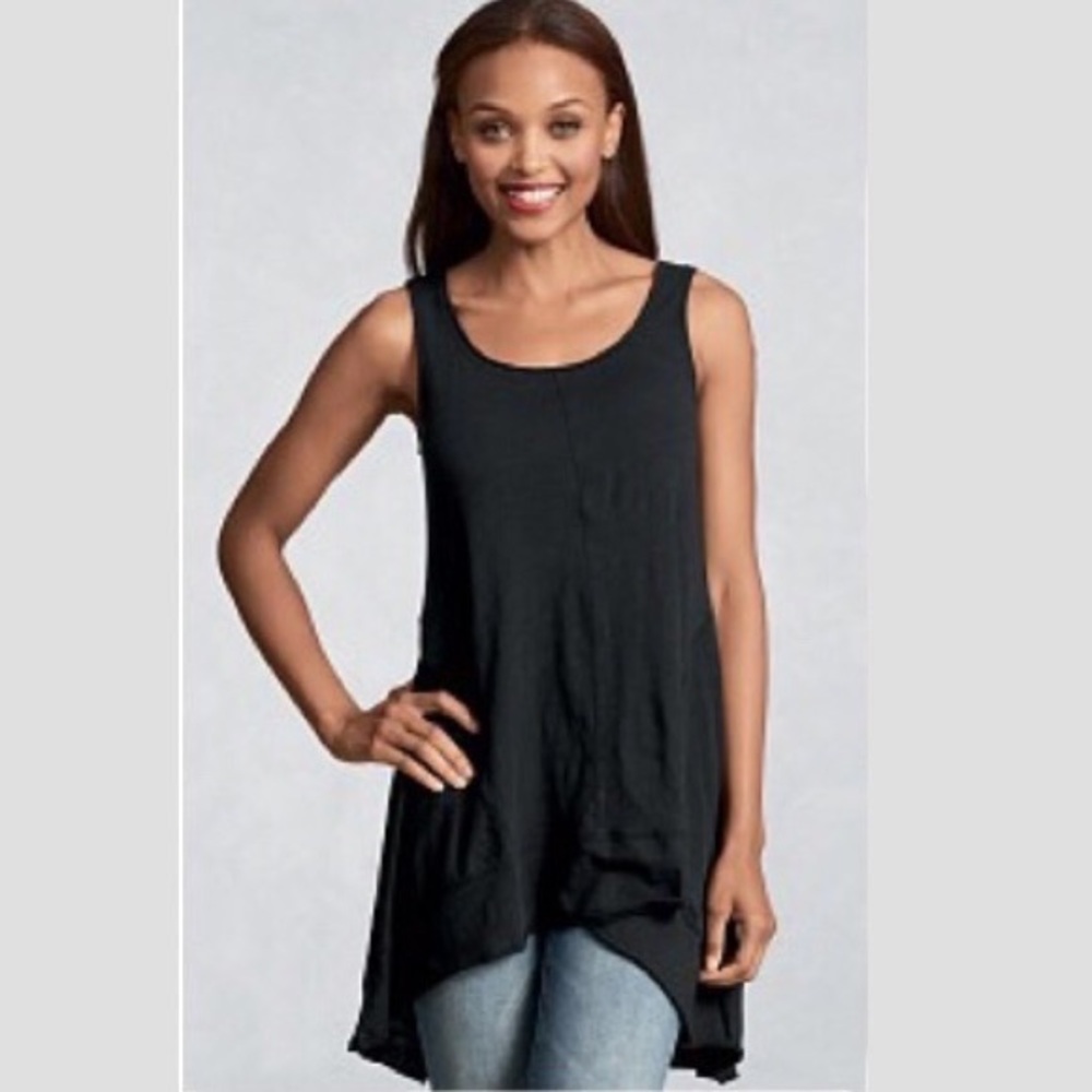 Cabi 167 Super Soft Easy Tunic Black Tank Top Size Small